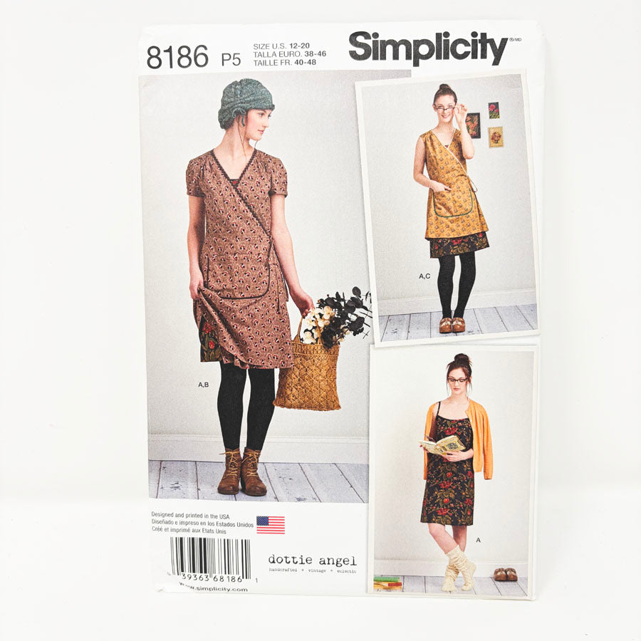 2016 Simplicity/Dottie Angel Sewing Pattern - Slip Dress - 8186 - Size 12-20