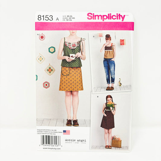 2016 Simplicity/Dottie Angel Sewing Pattern - Top/Dress - 8153 - Size XS-XL