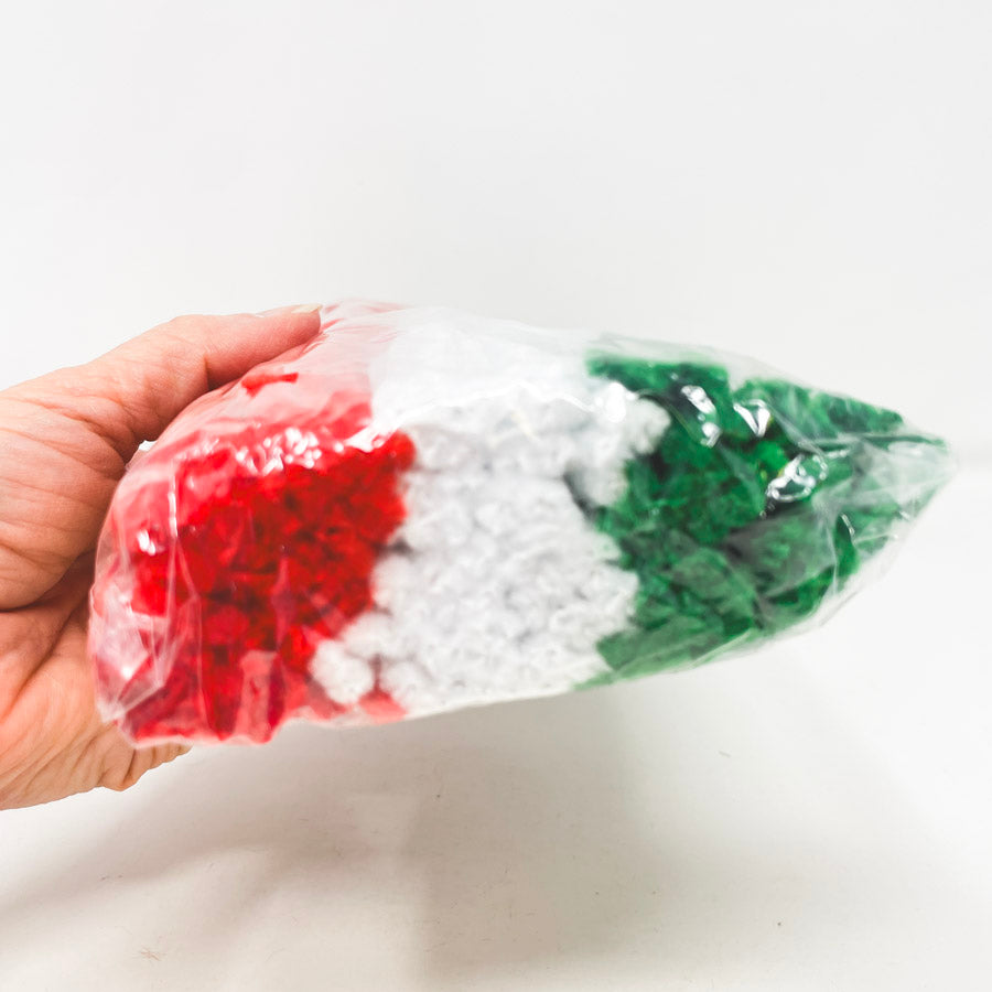 Big Bundle of Red/Green/White Chenille Stems