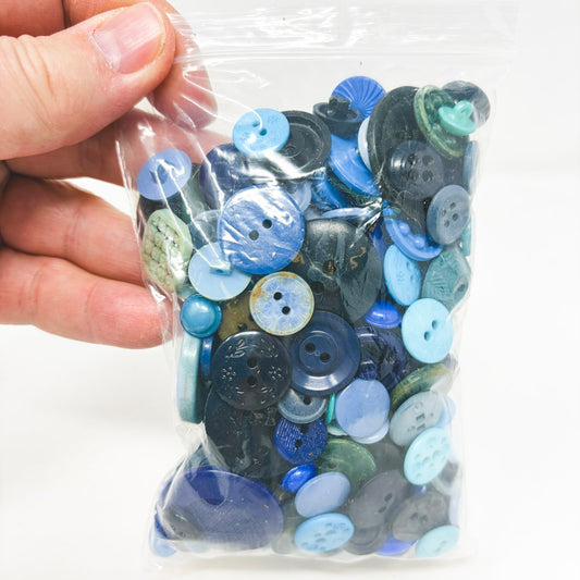 Blue and Green Assorted Button Bundle