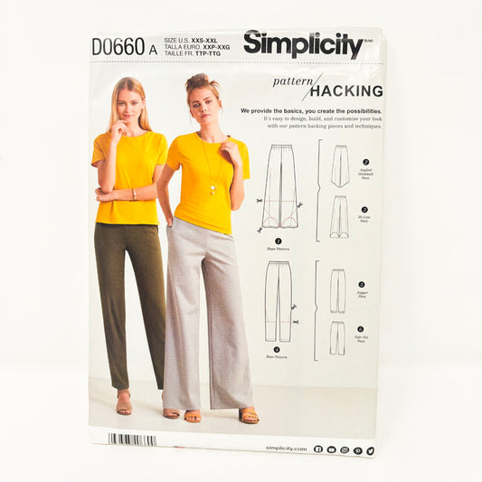2017 Simplicity Sewing Pattern - Pant - D0660 - Size XXS-XXL