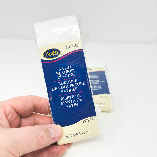 Wrights Satin Blanket Binding White