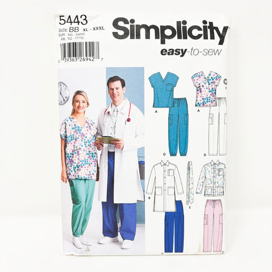 2003 Simplicity Sewing Pattern - Medical - 5443 - Size XL-XXXL