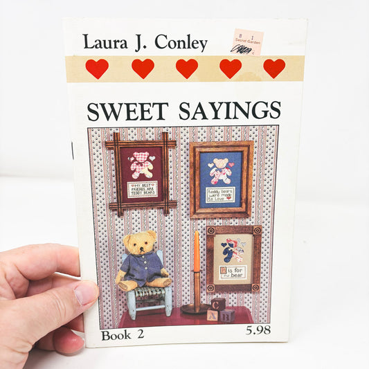 Sweet Saying Cross Stitch Pattern Book by Laura J. Conley