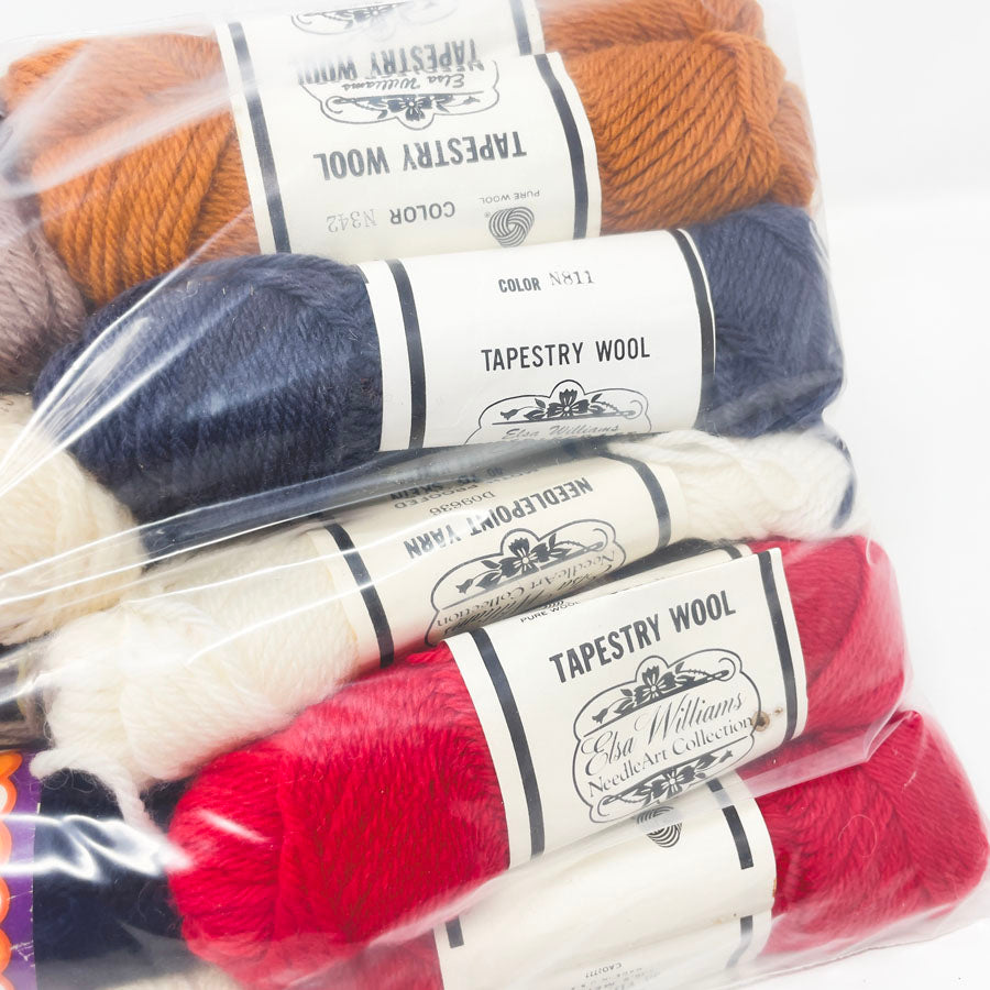 Big Bundle of Tapestry Wool and Crewel Yarn Skeins