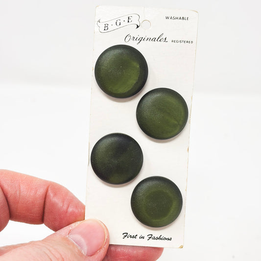 BGE Green Round Satiny Buttons