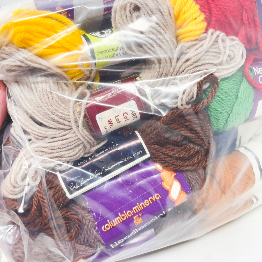 Big Bundle of Tapestry Wool and Crewel Yarn Skeins