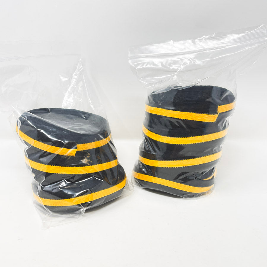 1" Binding Bundle - Black Yellow Strips Bundle