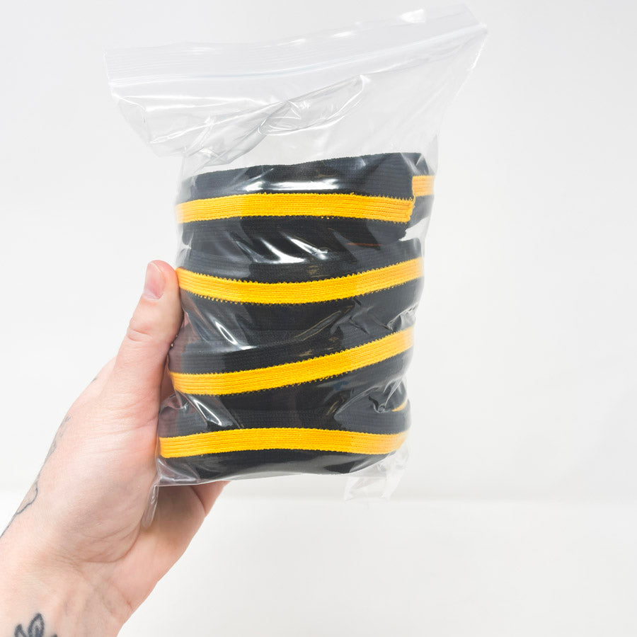 1" Binding Bundle - Black Yellow Strips Bundle