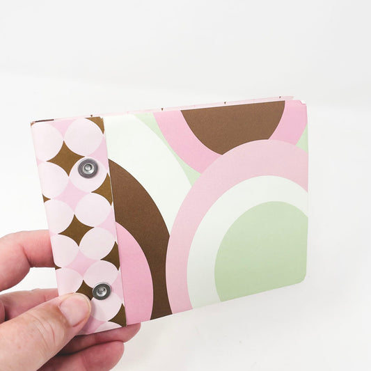 Pink/Brown/Green Post Bound Blank Booklet