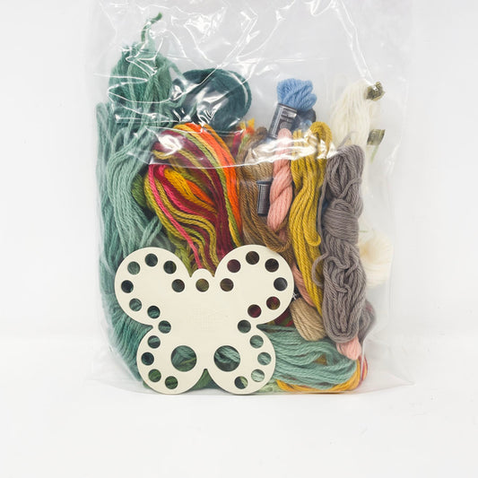 Assorted Crewel/Wool Yarn & Butterfly Organizer
