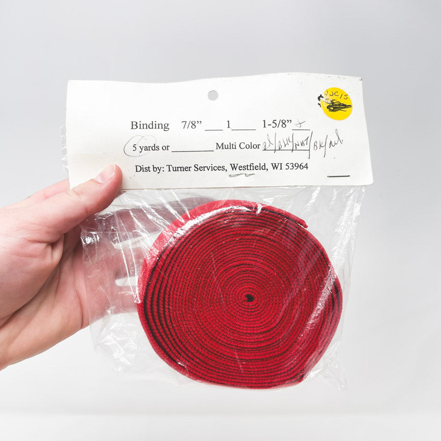 1.5" Binding Bundle - Red Black Tan Strip