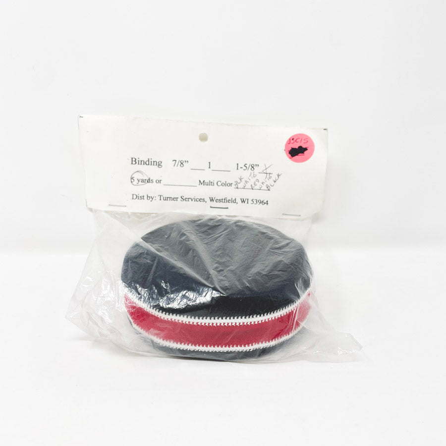 1.5" Binding Bundle - Black White Red Strip