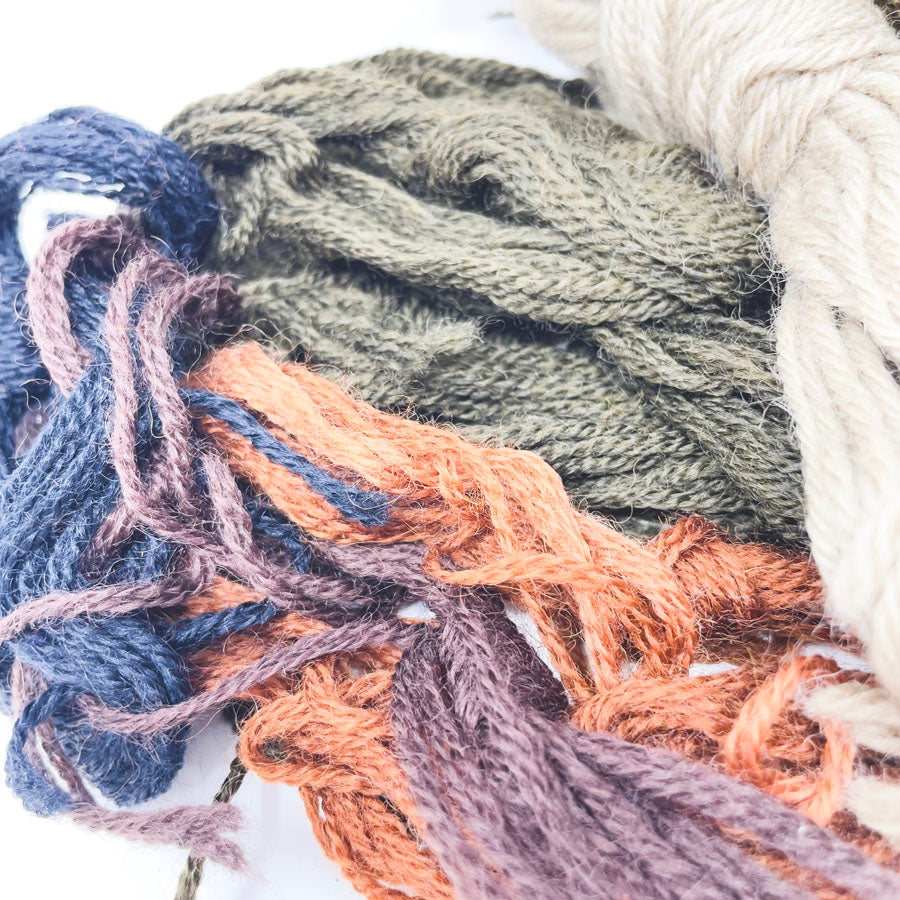 Assorted Dark/Neutral Crewel/Wool Yarn