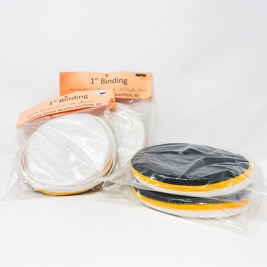 1" Binding Bundle - Black Gold White Strip