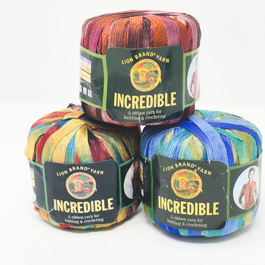 Lion Brand Incredible Ribbon Yarns - Pick a Color