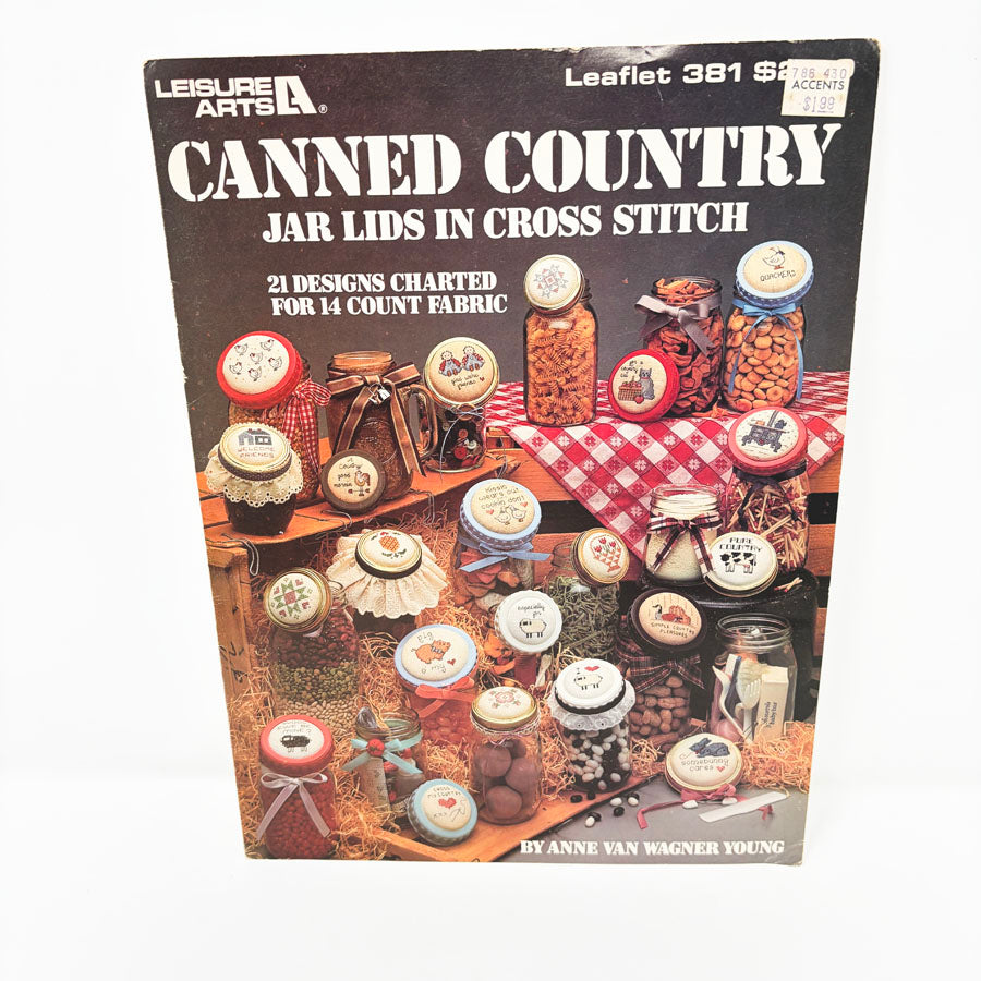 Leisure Arts Canned Country Cross Stitch Leaflet