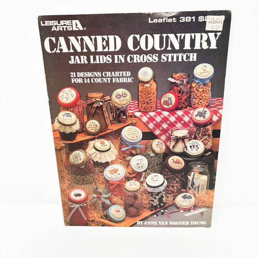 Leisure Arts Canned Country Cross Stitch Leaflet