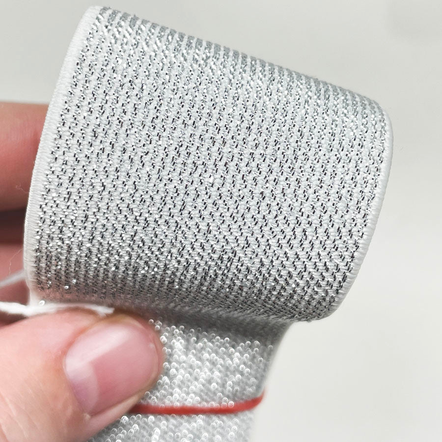 Silver Sparkle Elastic