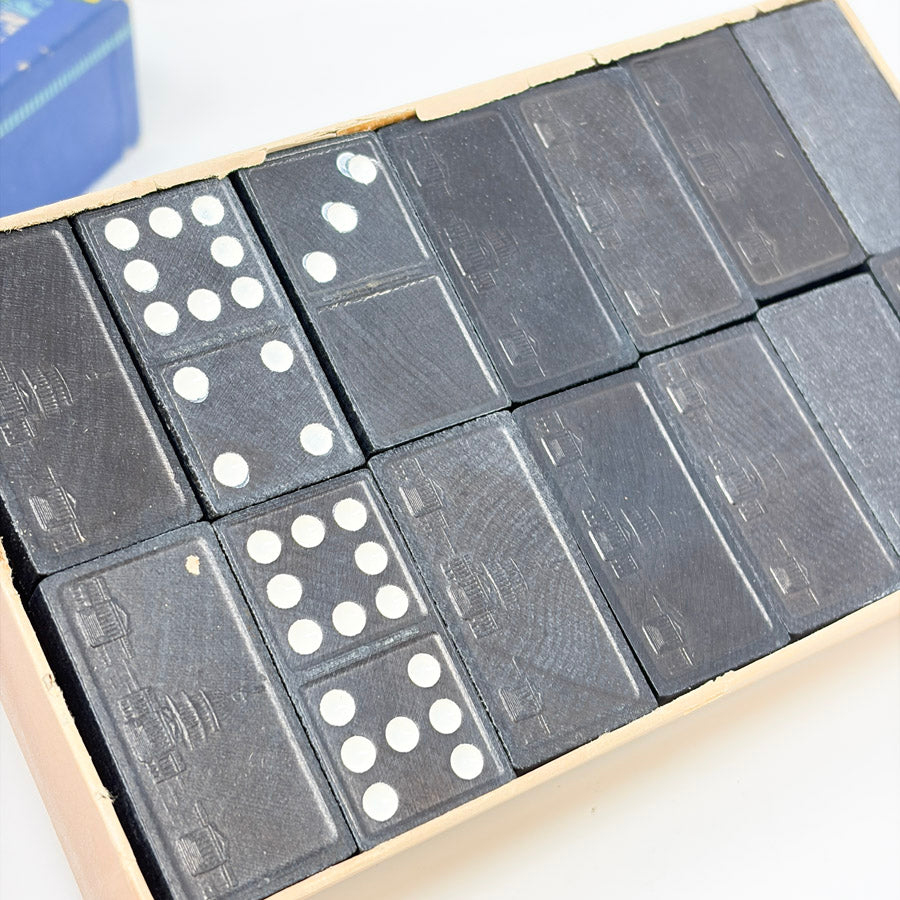 Vintage Halsam Capitol Dominoes Set No. 930