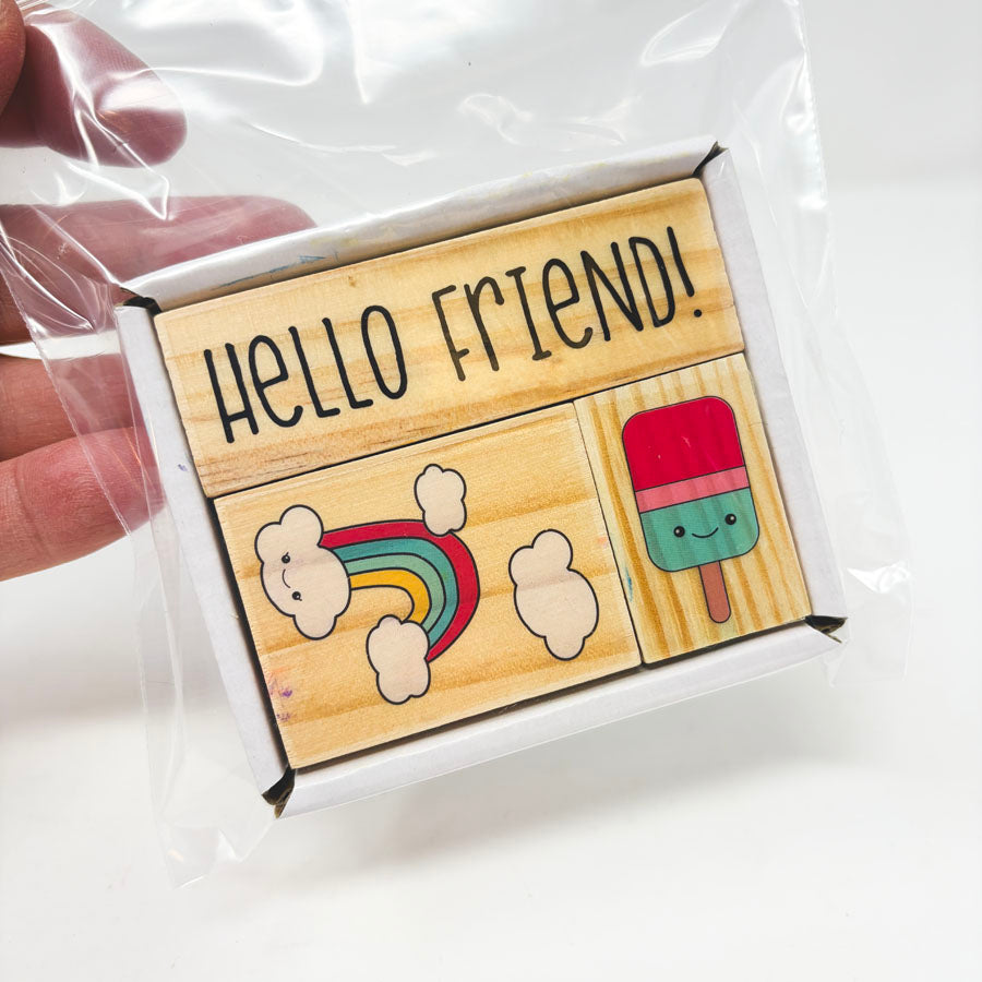 Hello Friend Rubber Stamp Set