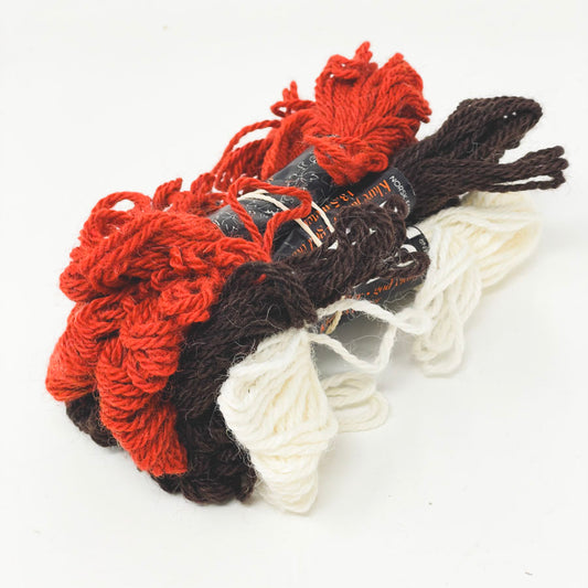 Guro Rust Brown Cream Needlepoint Yarn Bundle