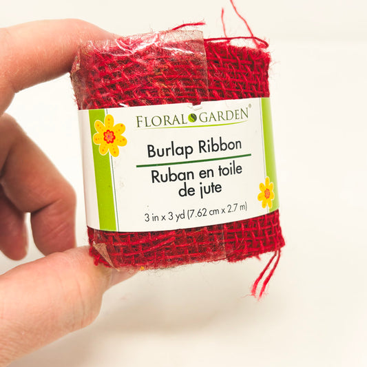 Red Burlap Ribbon