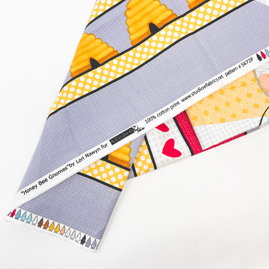 44" x 1 yd - Honeybee Gnomes Fabric