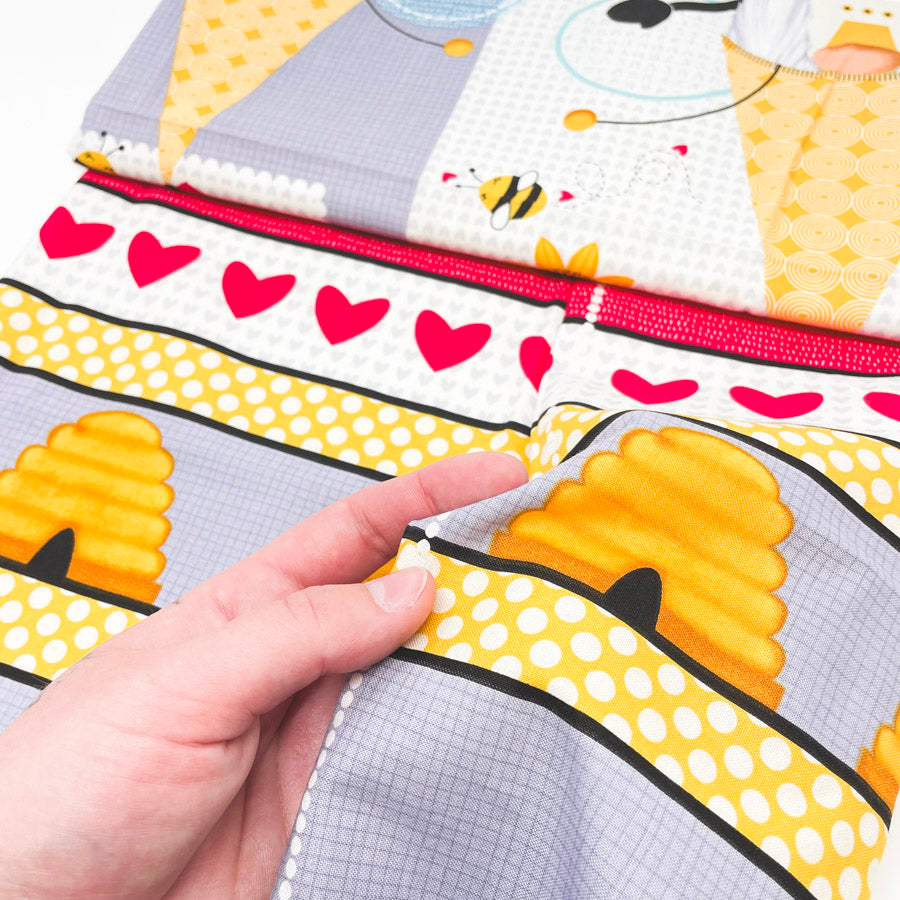 44" x 1 yd - Honeybee Gnomes Fabric