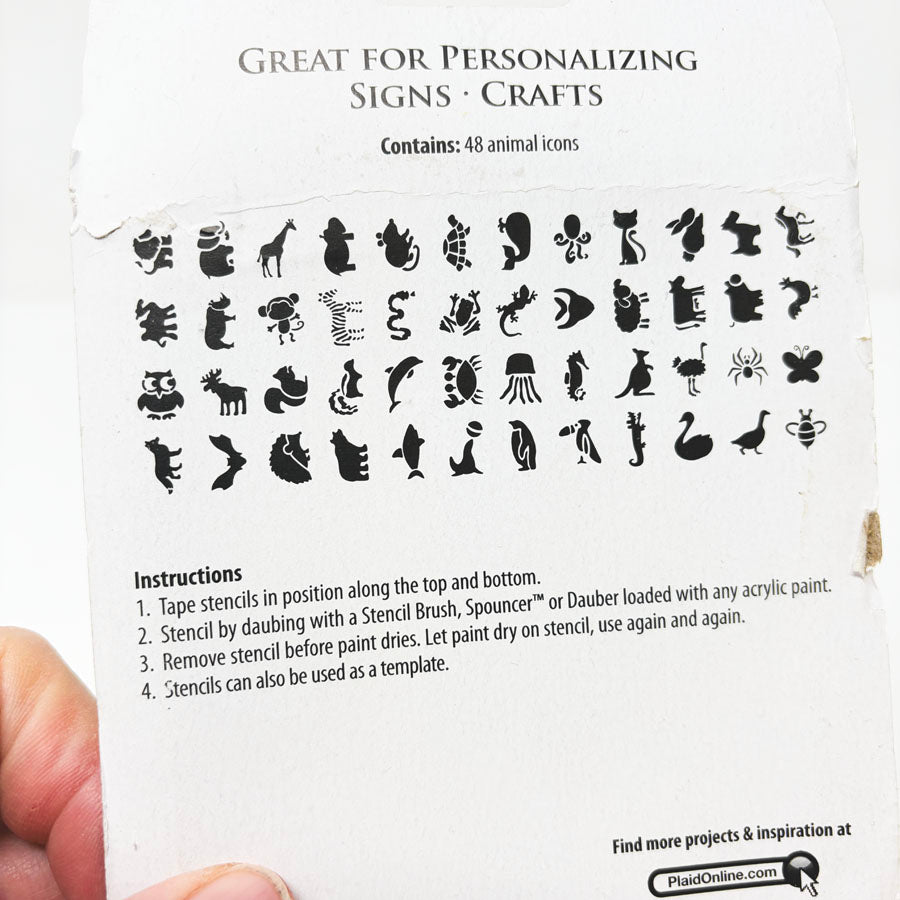 Plaid Folk Art Animal Stencils