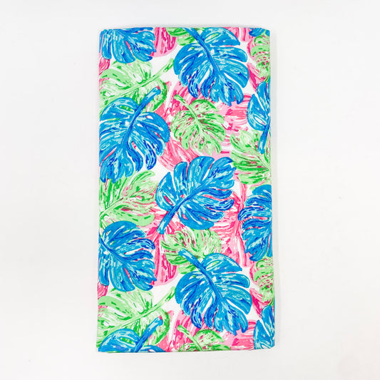 44" x 1.5 yds - Multicolor Monstera Leaf Fabric