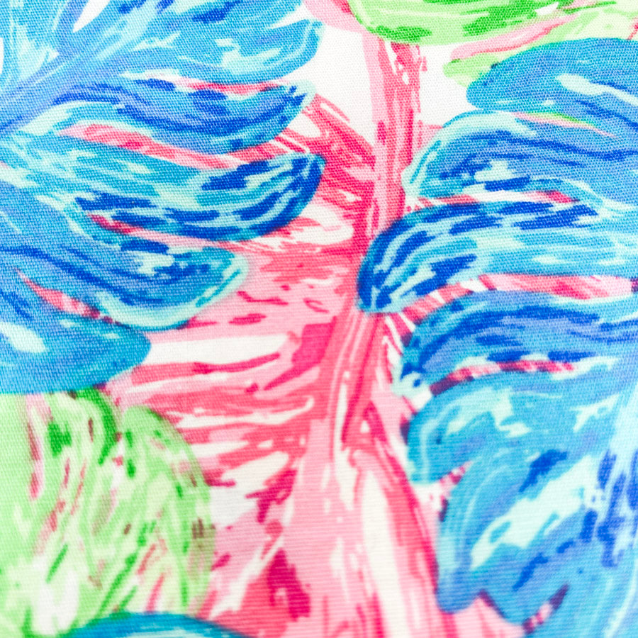 44" x 1.5 yds - Multicolor Monstera Leaf Fabric