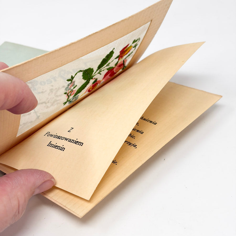 Antique Embroidered Greeting and Post Card Bundle (4)