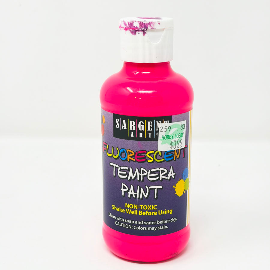 Fluorescent Pink Tempera Paint by Sargent Art
