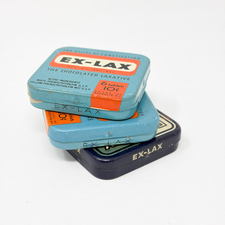 3 Vintage Ex-Lax Tins