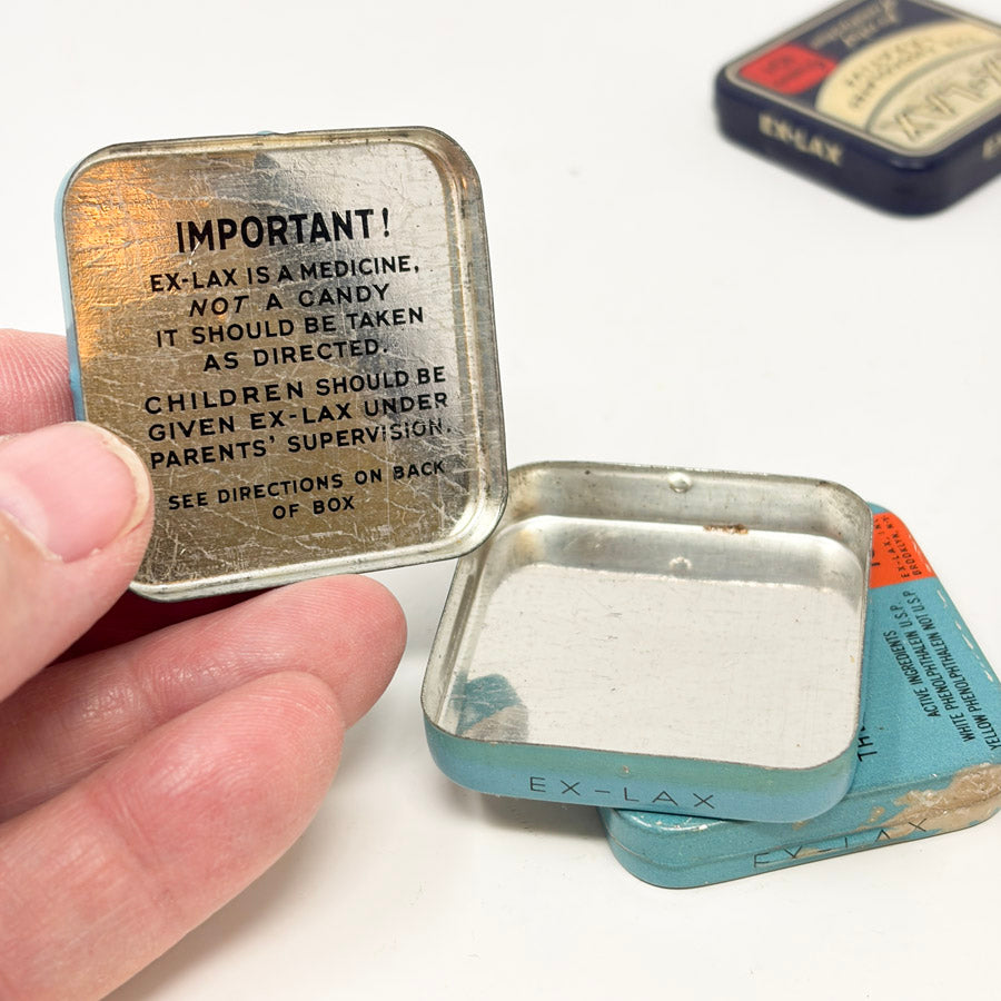 3 Vintage Ex-Lax Tins
