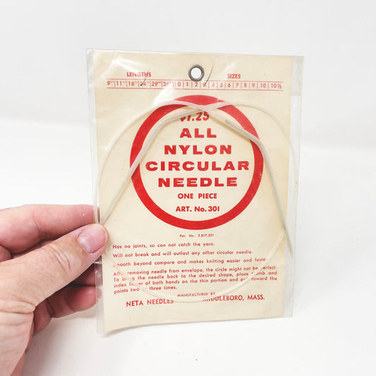 24" - Size 3 - Netta Needles Nylon Circular Knitting Needle