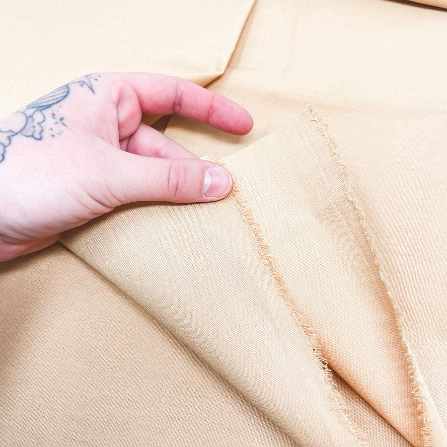 58" x 1 yd - Peachy Yellow Duckcloth Fabric