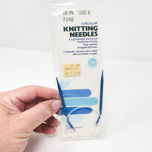 16" - Size 6 - Boye Aluminum Circular Knitting Needle