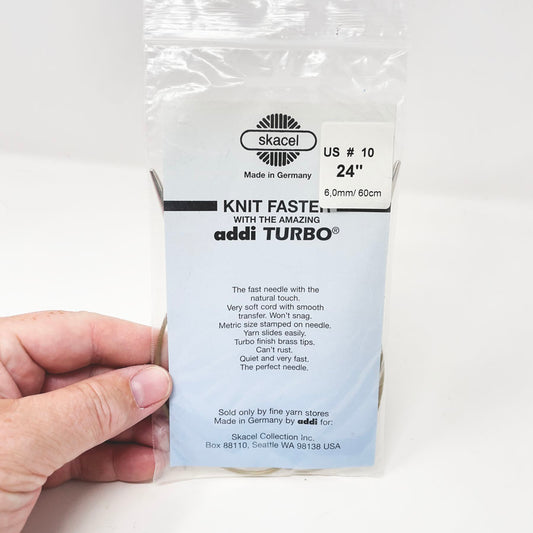 24" - Size 10 - Addi Turbo Circular Knitting Needle