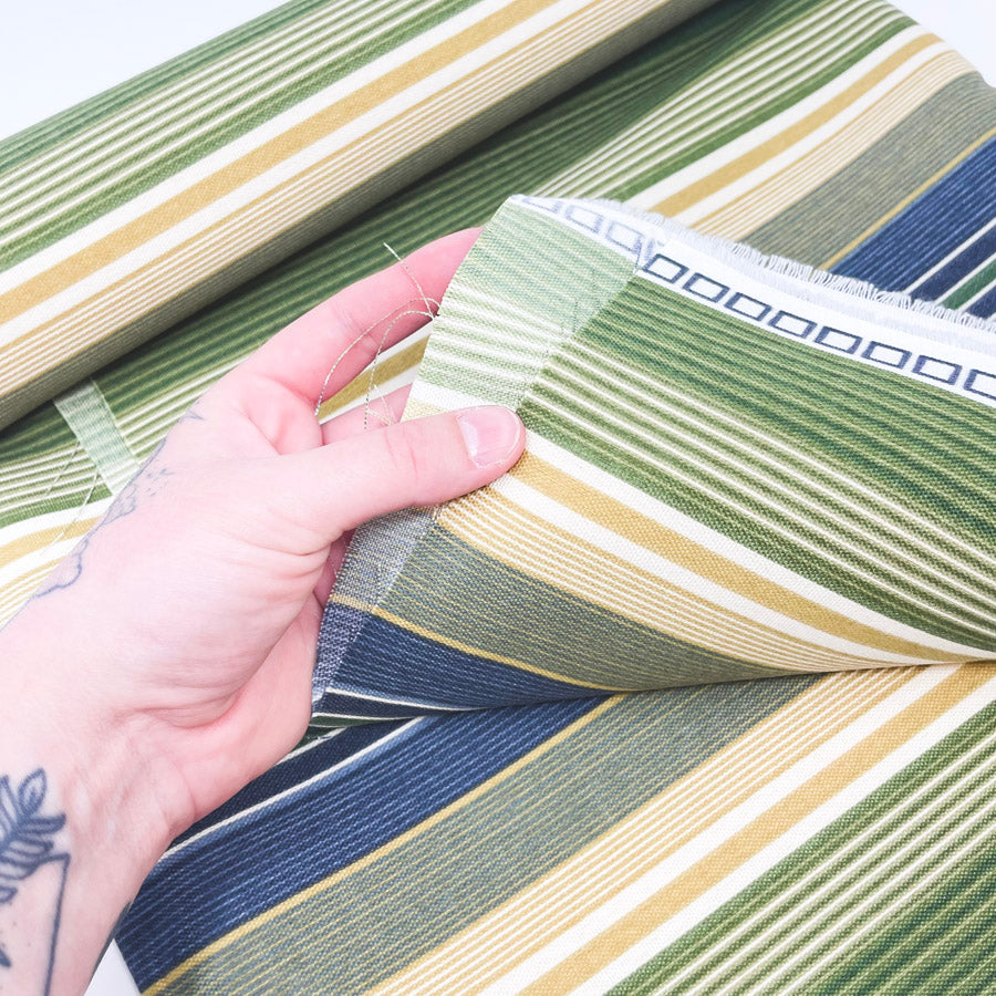 56"w x 1 yd - Outdoor Striped Fabric