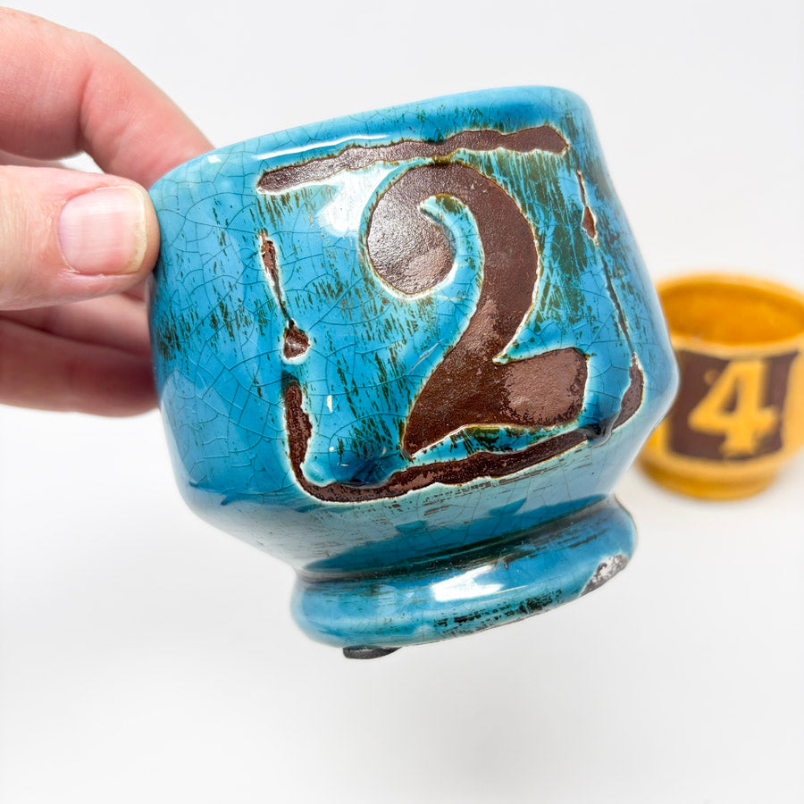 Colorful Numbered Planter Pots