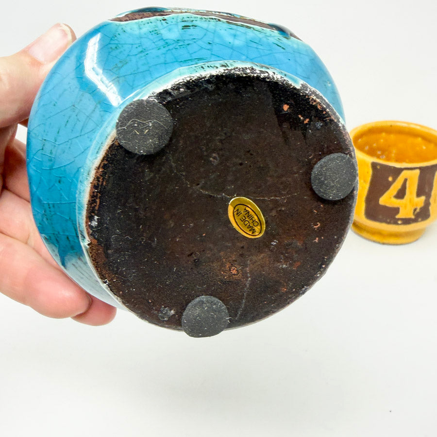 Colorful Numbered Planter Pots