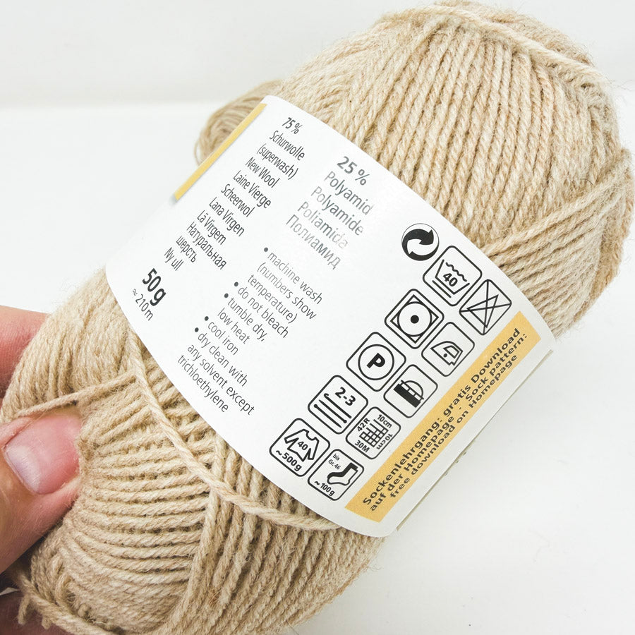 Regia 4-Fädig (4-ply) Sock Yarn – Light Camel (1)