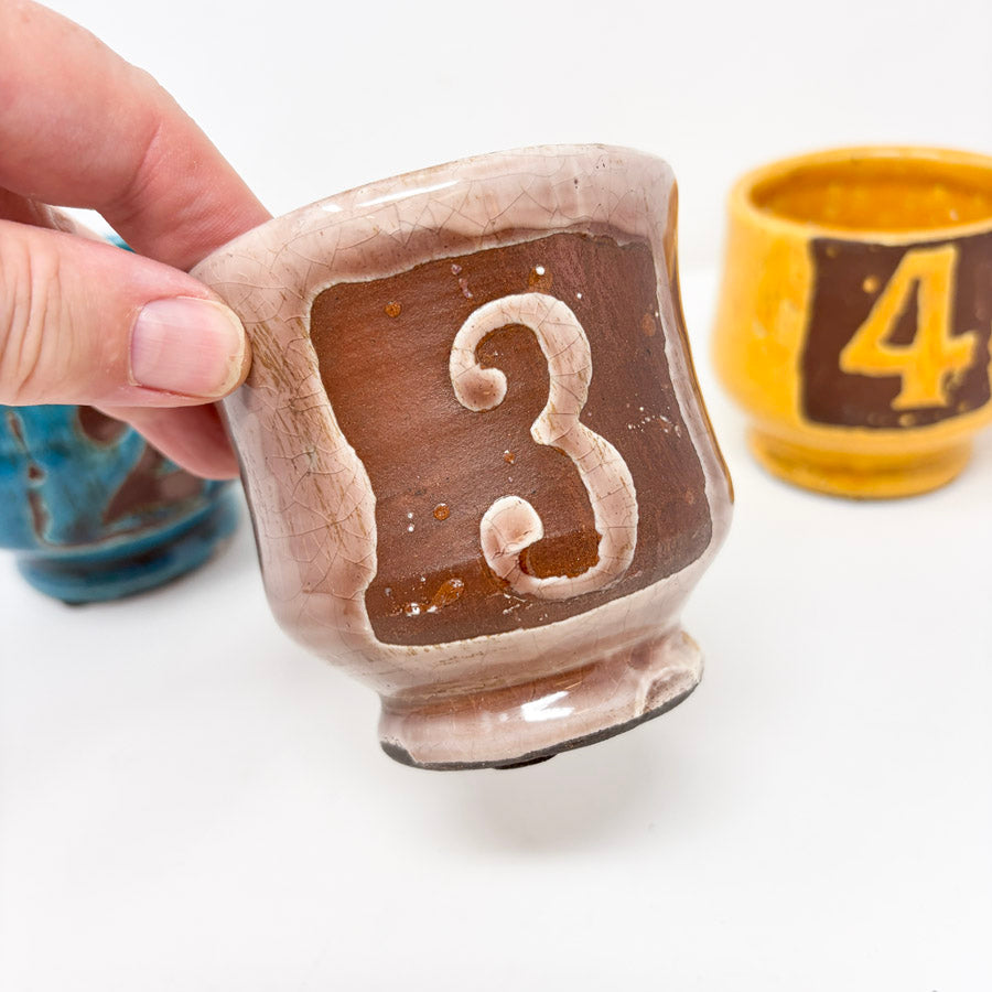 Colorful Numbered Planter Pots