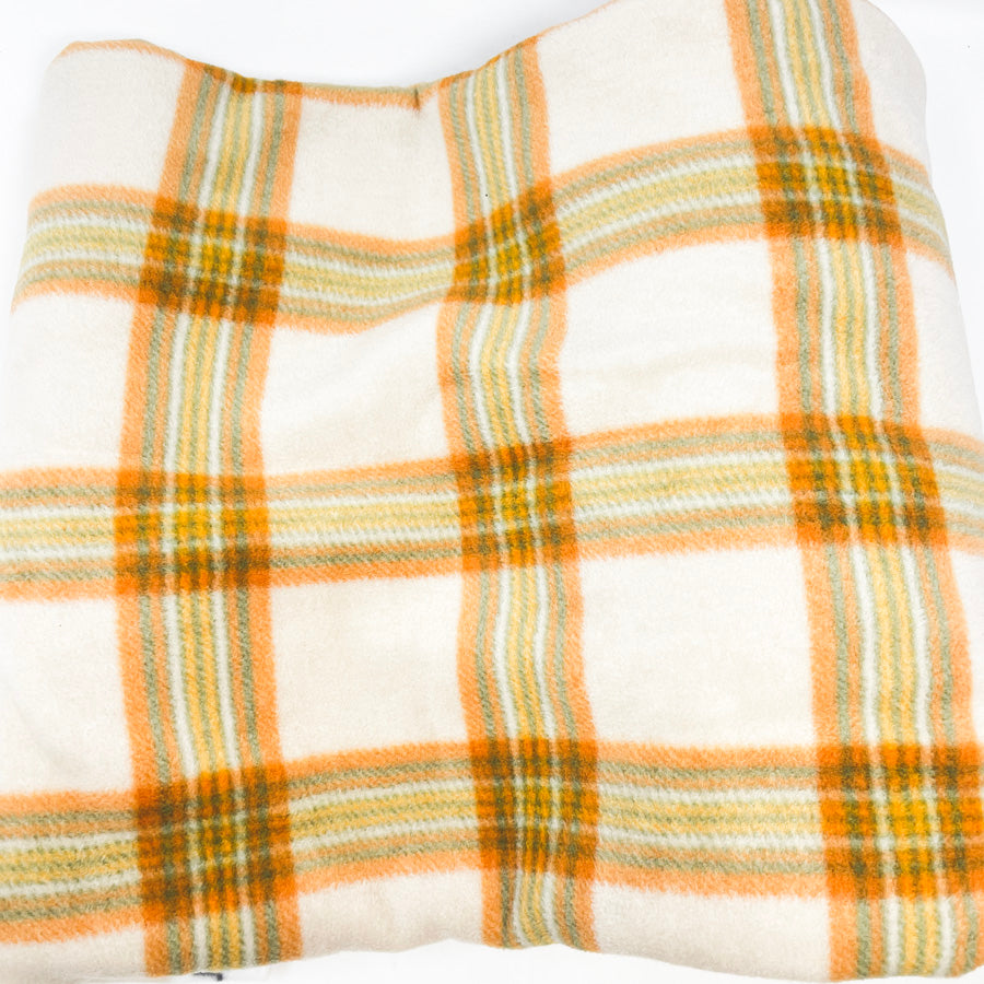 Appx 2 Yds Orange Plaid Fleece