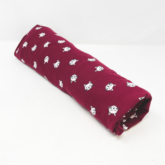 Appx 2 Yds Maroon Cat Jersey Fabric