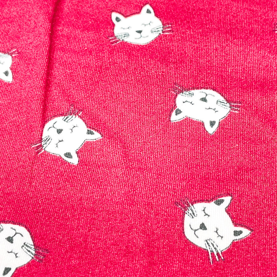 Appx 2 Yds Maroon Cat Jersey Fabric