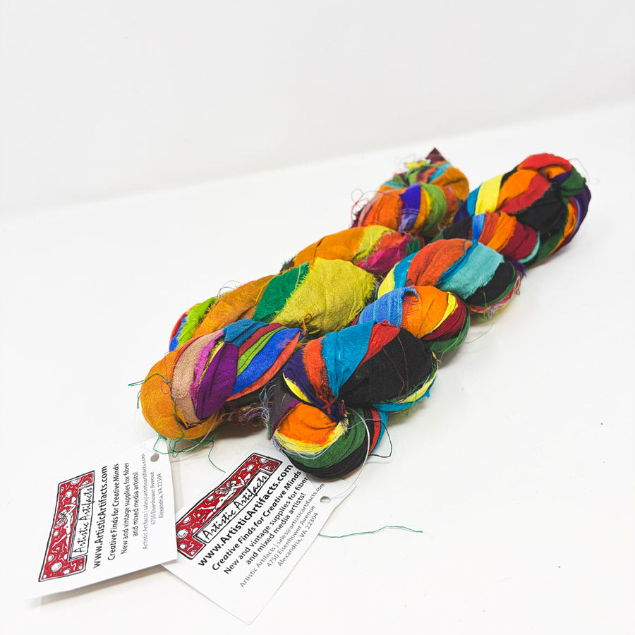 Artistic Artifacts Silk Sari Remnants for Fiber Arts (1)