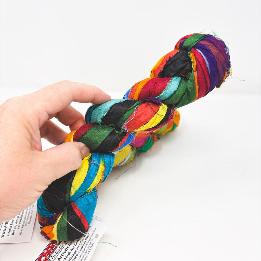 Artistic Artifacts Silk Sari Remnants for Fiber Arts (1)